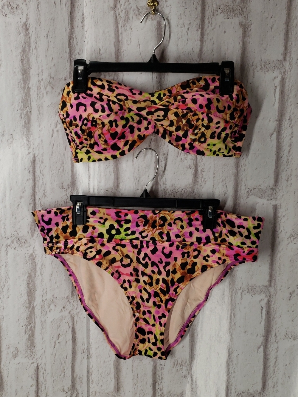 Victoria's Secret Neon Leopard Bandeau Bikini